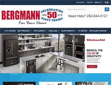 Tablet Screenshot of bergmannappliance.com